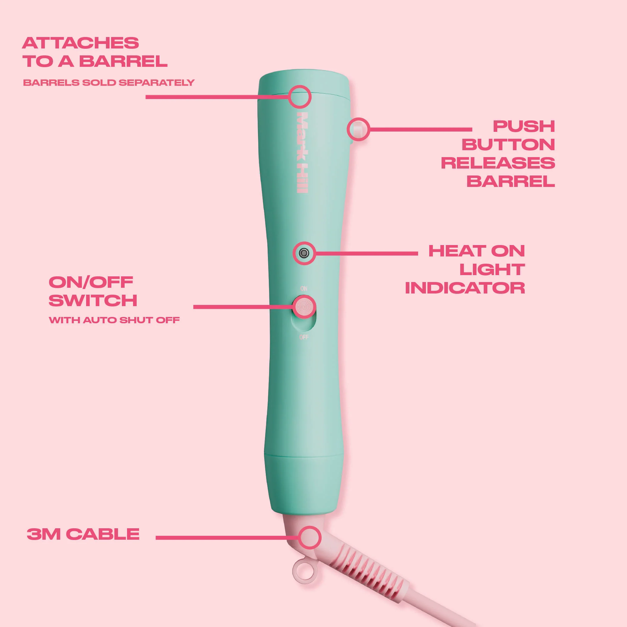 Styling Wand Handle, Aqua Edition - Image 3