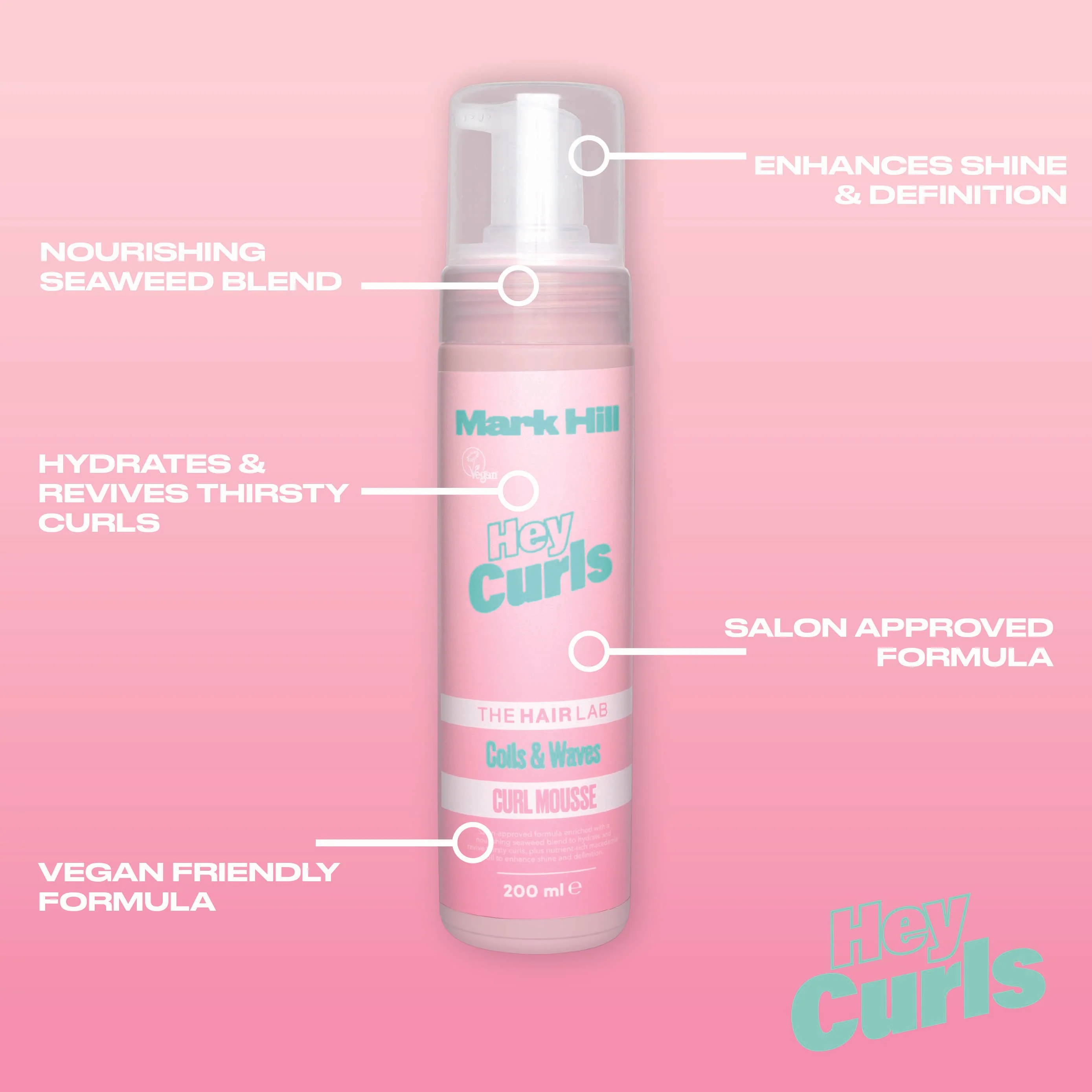 Hey Curls Curl Mousse 200ml - Image 3