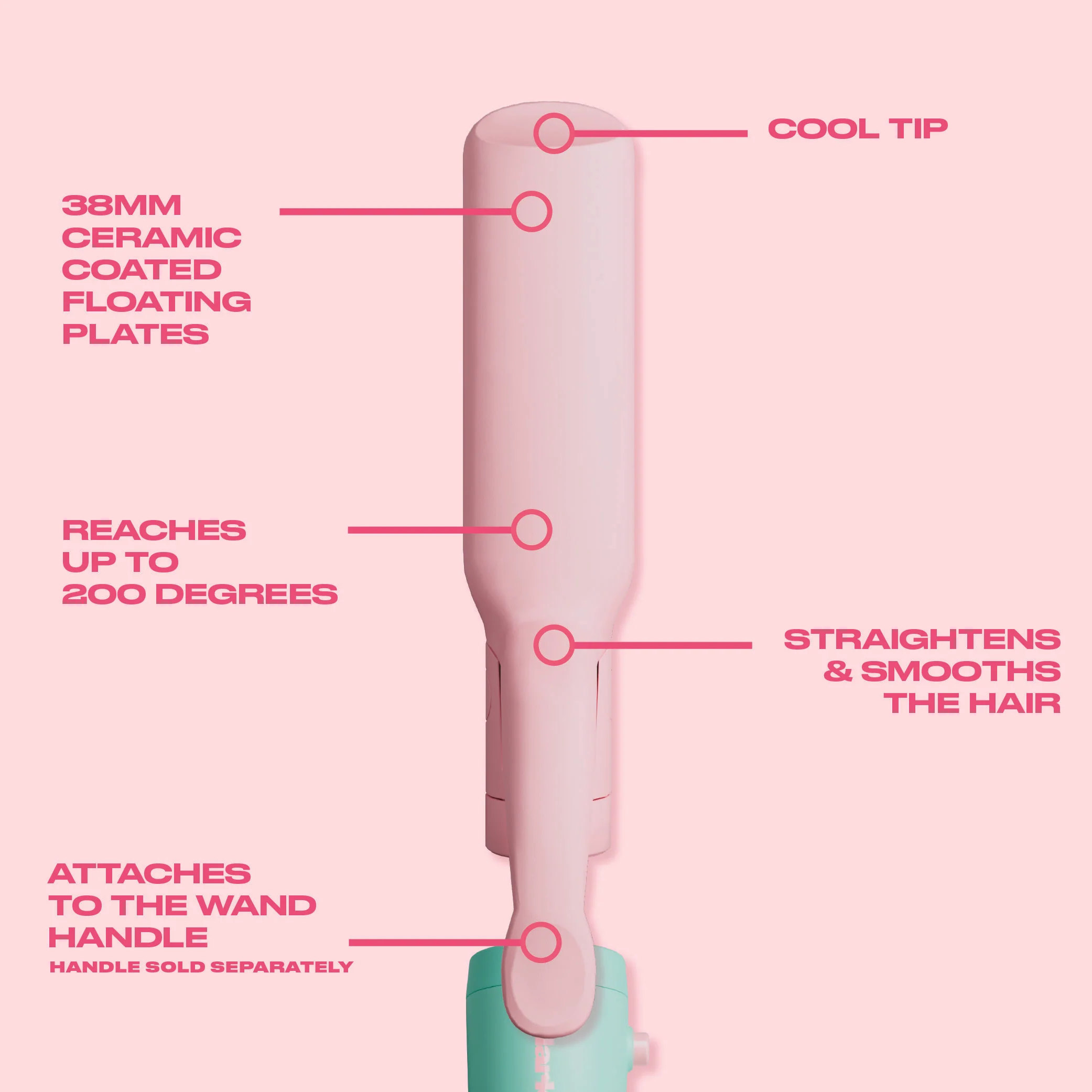 Wide Straightener 38mm Attachment + Handle - Image 4